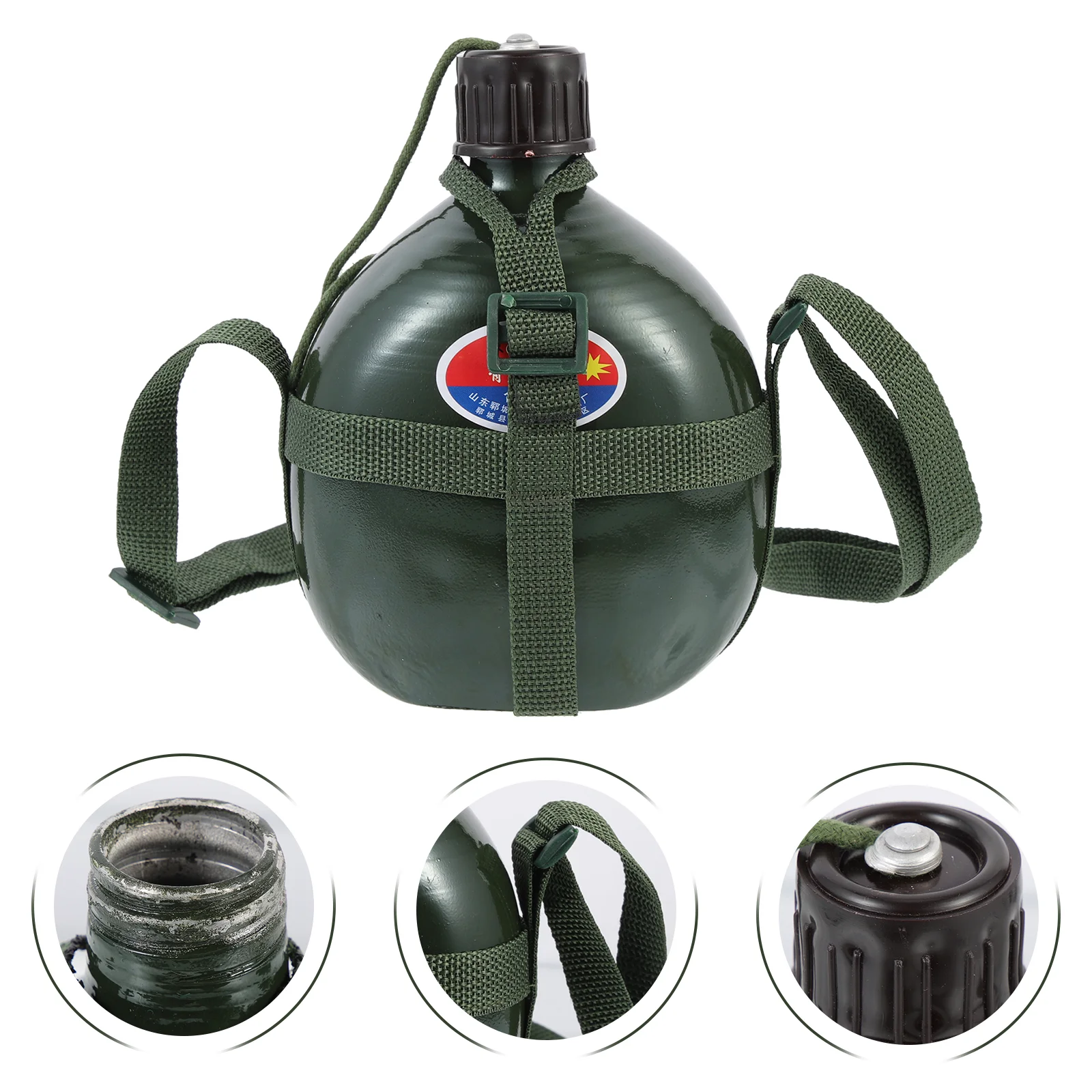 Water Glasses Outdoor Sports Bottle Supply Wear-resistant Training Nostalgia Army Green Travel Canteen