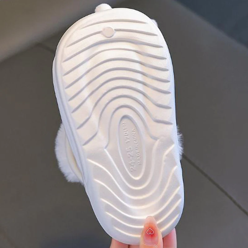 لطيف أفخم الكرة مقاوم للماء إيفا النعال المنزل الأطفال 2025 الشتاء عدم الانزلاق سميكة القاع شبشب منزل الدافئة أفخم الصبي الشرائح #3