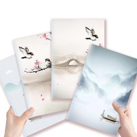 A5 Notebook Chinese Style Chinoiserie Note Book Dairy Vintage Retro China Landscape Tree Bird Ink Painting Cover Agendas # X19