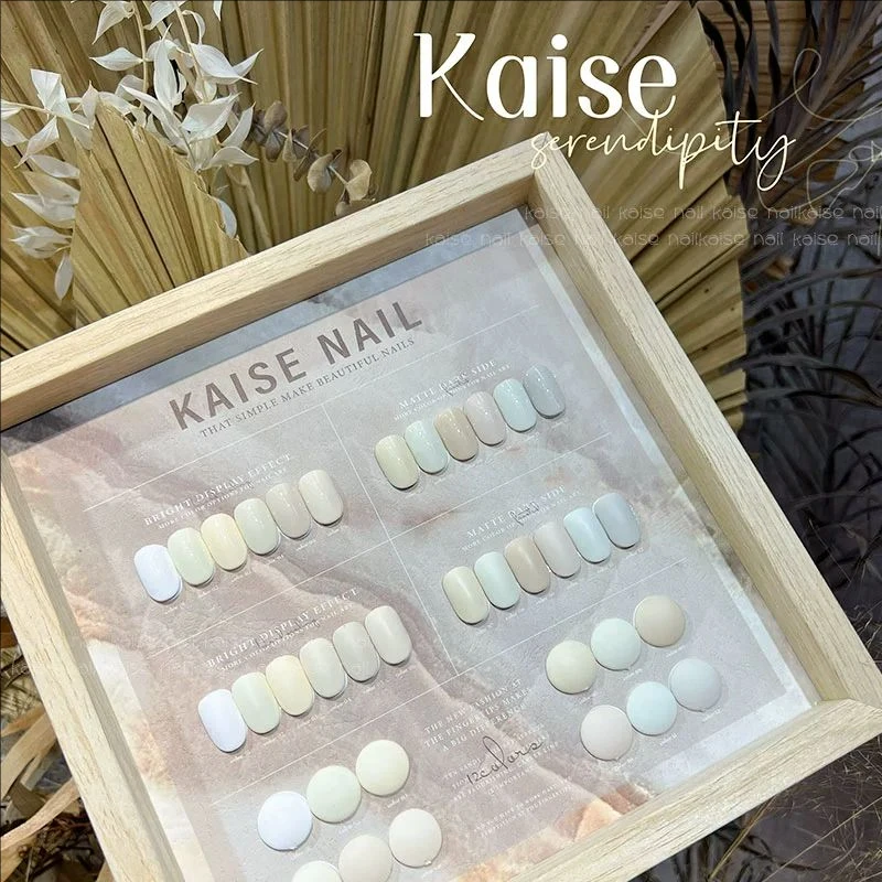 Kaise 12 Kleuren Witte Serie Nagelgelset Nagelsalon 2024 Nieuwe Hete Verkoop Professionele Mode Niet-Giftige Uv-Gel Nail Art Kit Custom