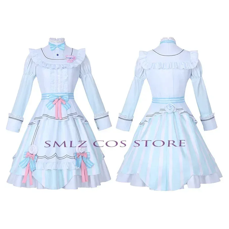 Ootori Emu تأثيري أنيمي مشروع Sekai زي المرأة فستان أبيض سترة الدعامة شعر مستعار مجموعة حفلة الهالوين الزي للمرأة