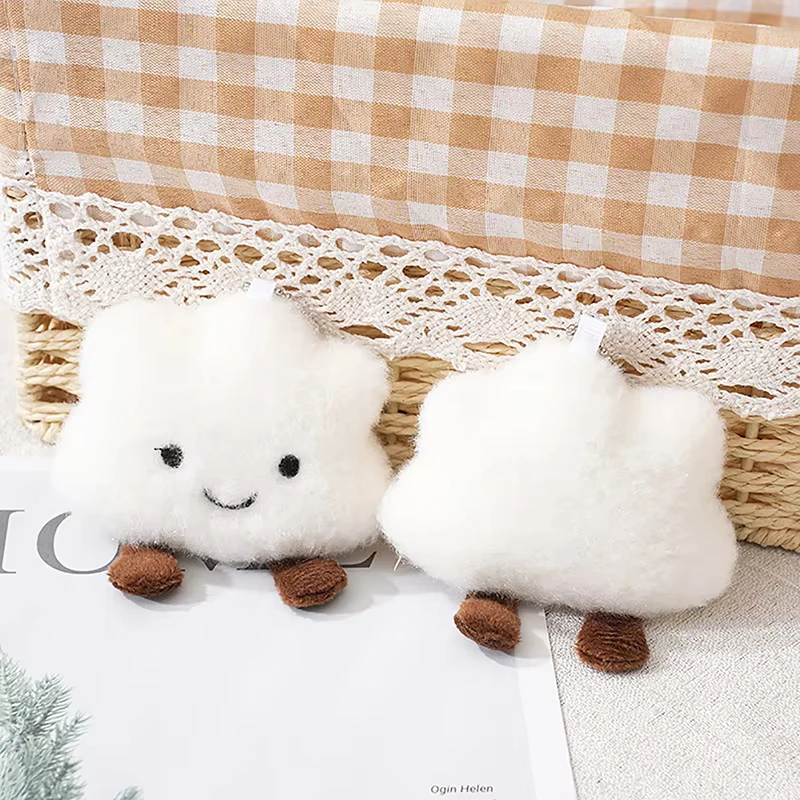 3 stks/set Mooie Pluche Witte Wolk Sleutelhanger Hanger Speelgoed Tas Decoratie