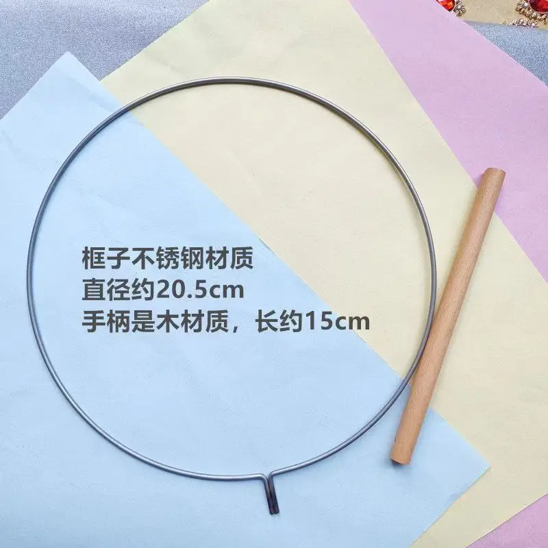 

5 Pcs Round Fan Decorative Hand Church Fans Handle for Wedding Programs USB Foldable Japanese Iron Vintage Work