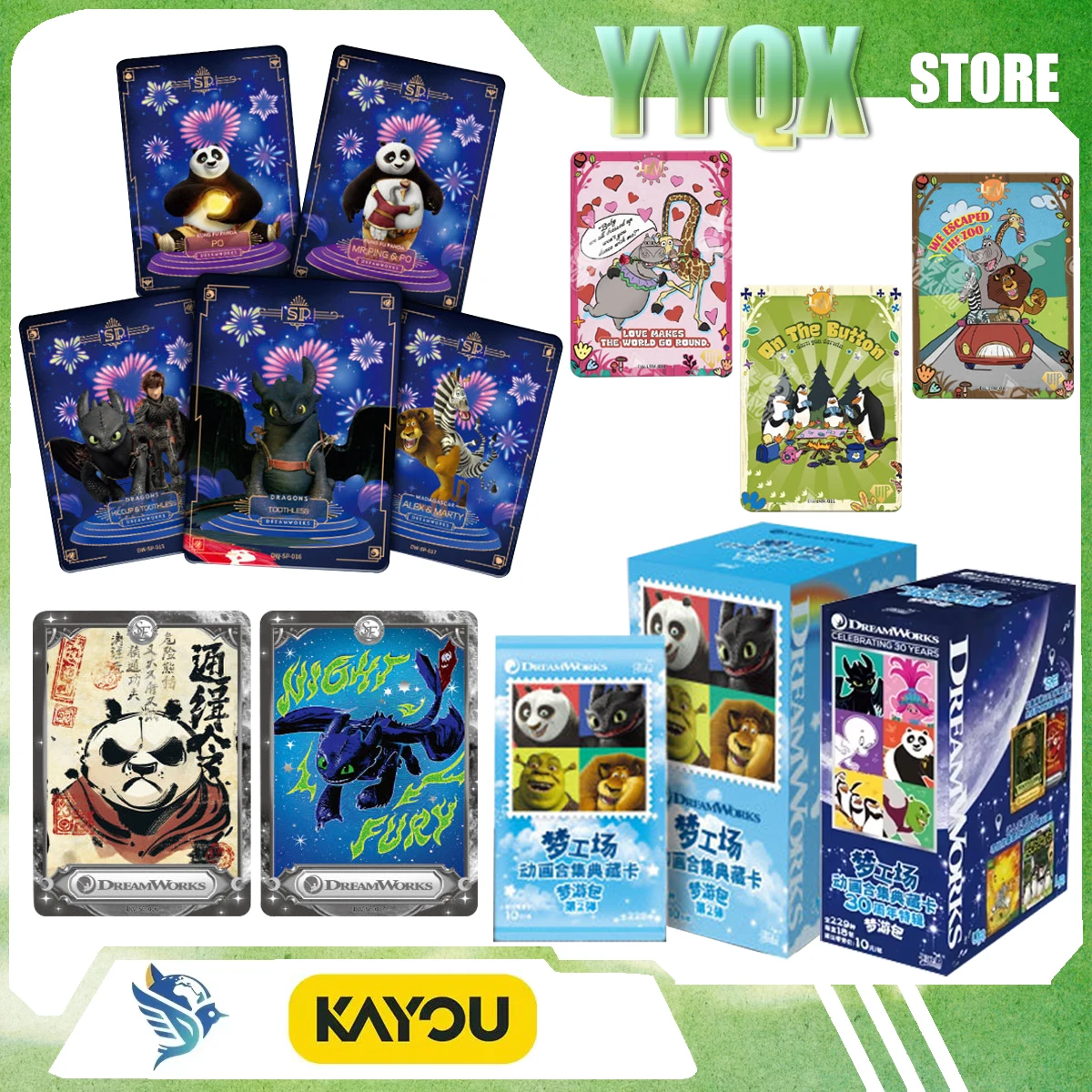 

KAYOU 2026 Новая коллекция карточек Dreamworks: Сюрприз-подарок, сувениры, мультяшные комиксы, милые фигурки, любимые персонажи