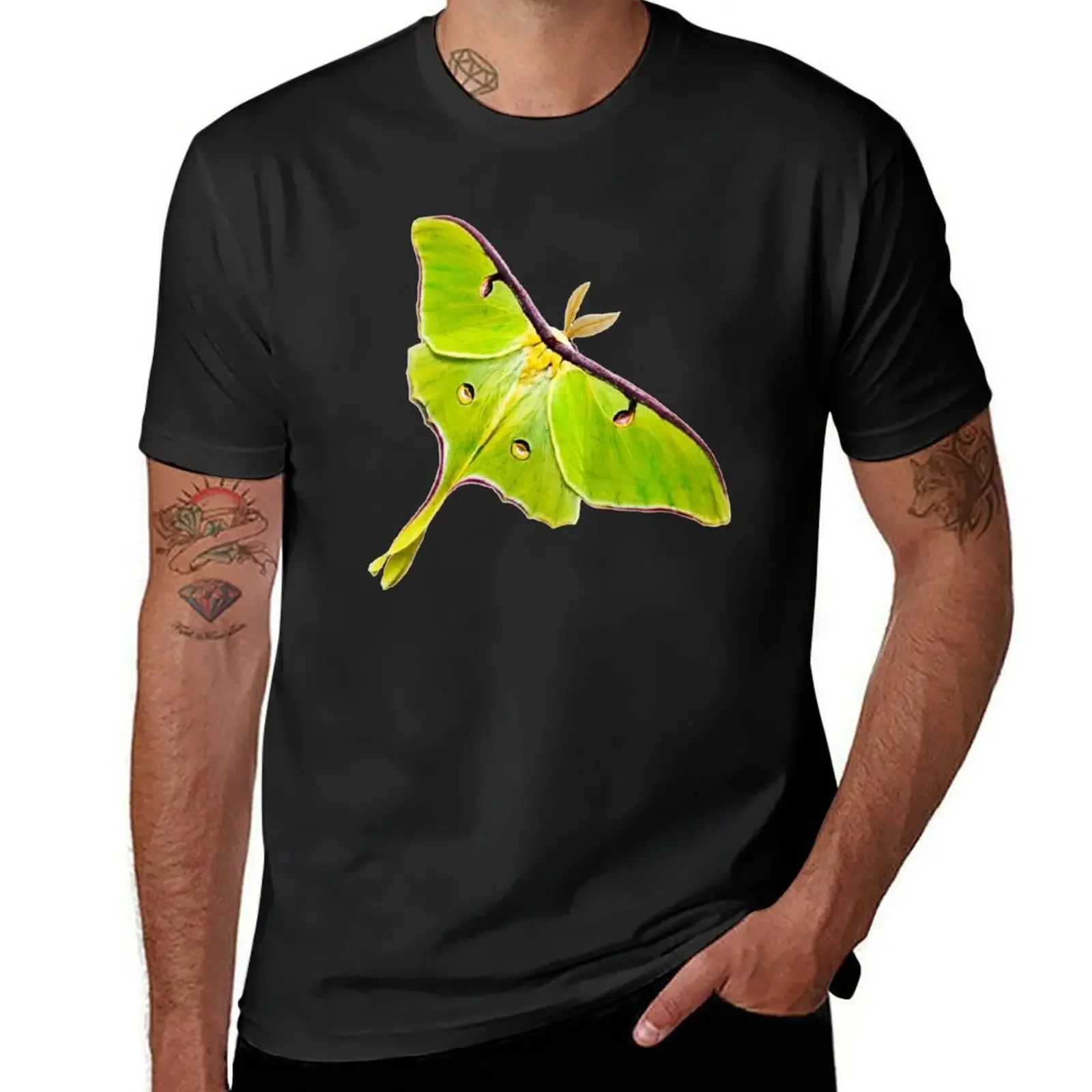

Luna Moth Square T-Shirt graphics summer 2025 anime figures cotton man t-shirts oversized t shirts for men