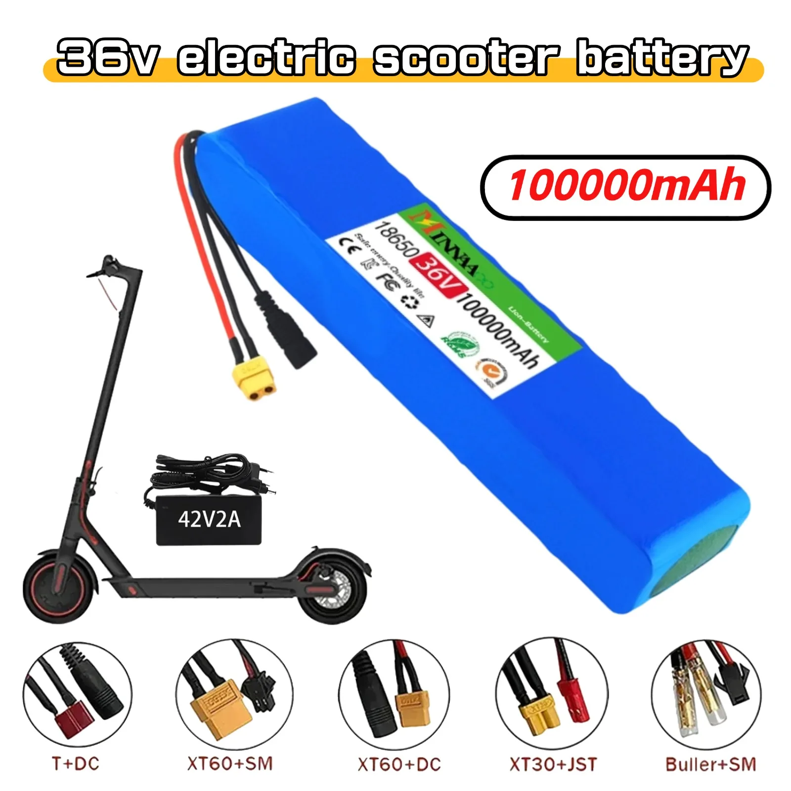 

️10S3P 36V 100Ah Scooter Battery Pack for Xiaomi Mijia M365 36V Battery pack Electric Scooter BMS Board for Xiaomi M365