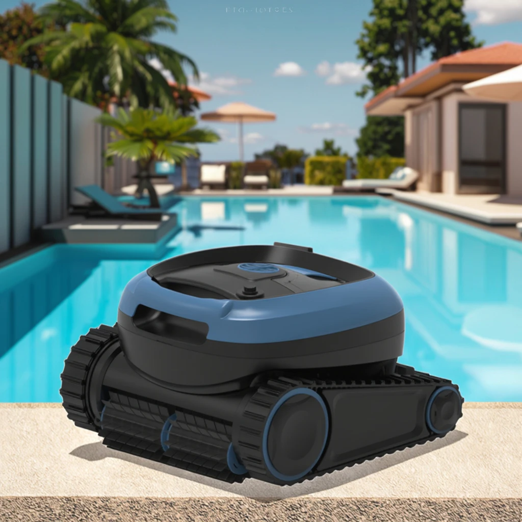 Automatic Cordless Pool Cleaner Robot Intelligent Design for Efficient Cleaning Pool Floor Wall