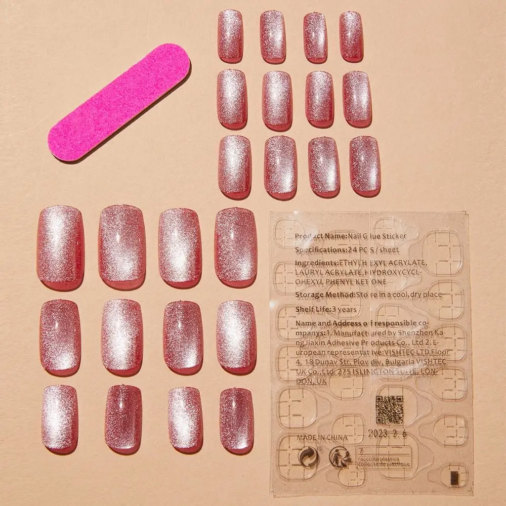 Nail Tips Full Cover DIY Wearable French Square Head Fake Nails Medium Length