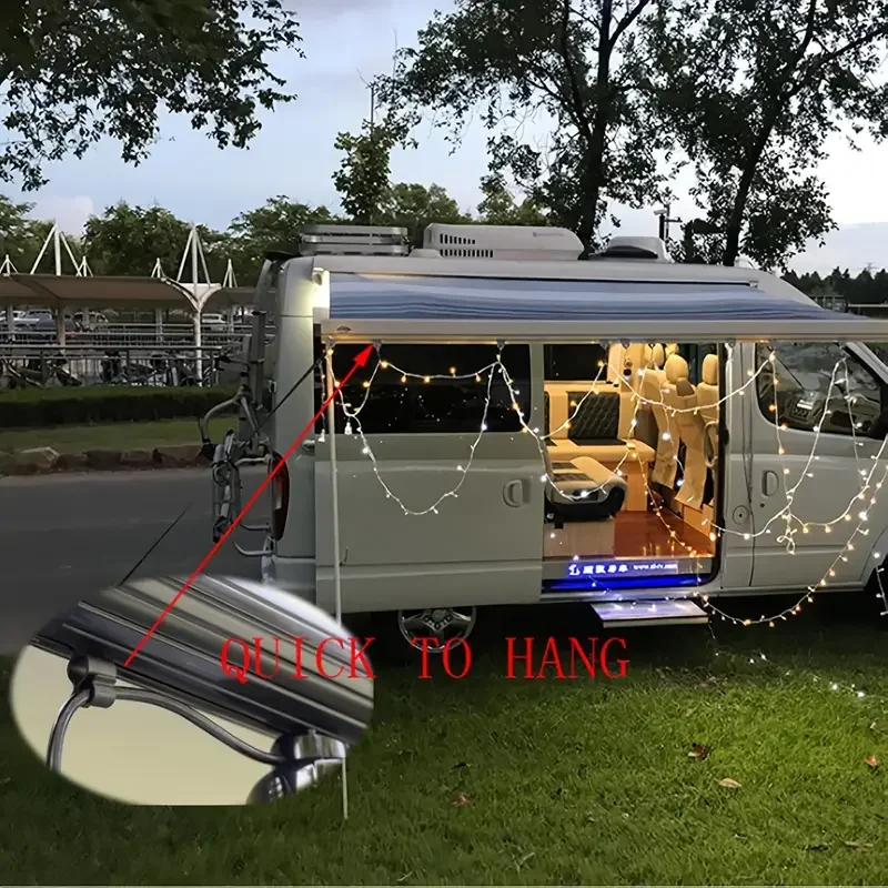 10Pcs Camping Awning Hook Clips Multi-Use Caravan Camper String Light Rope Clamp Tent Hooks Traveling Tent Clip Light Hanger