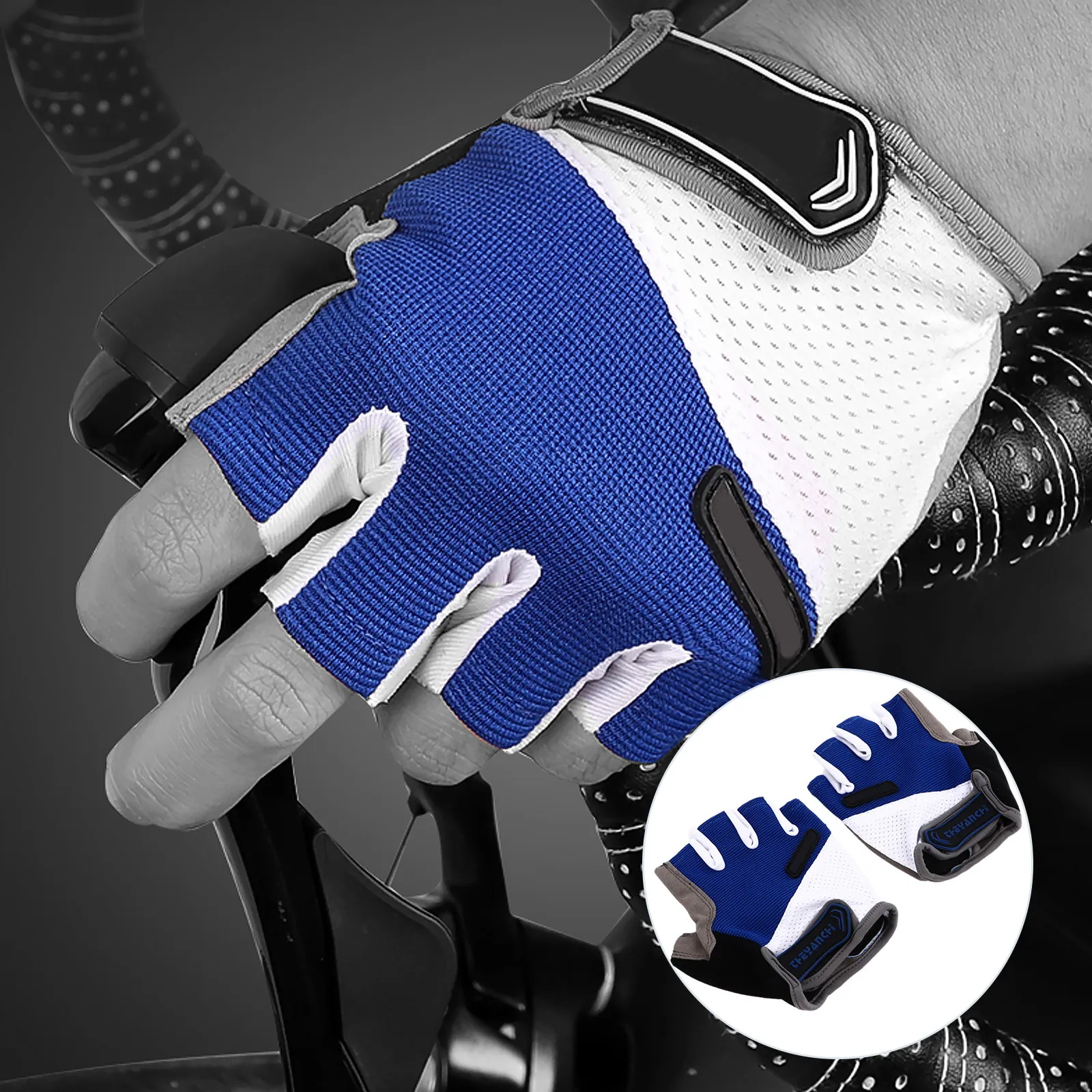 

1Pair Road Cycling Gloves Half Finger Bike Gloves with Sweat Absorbing Mesh Palm Shock Protection Fatigue Reduction Easy