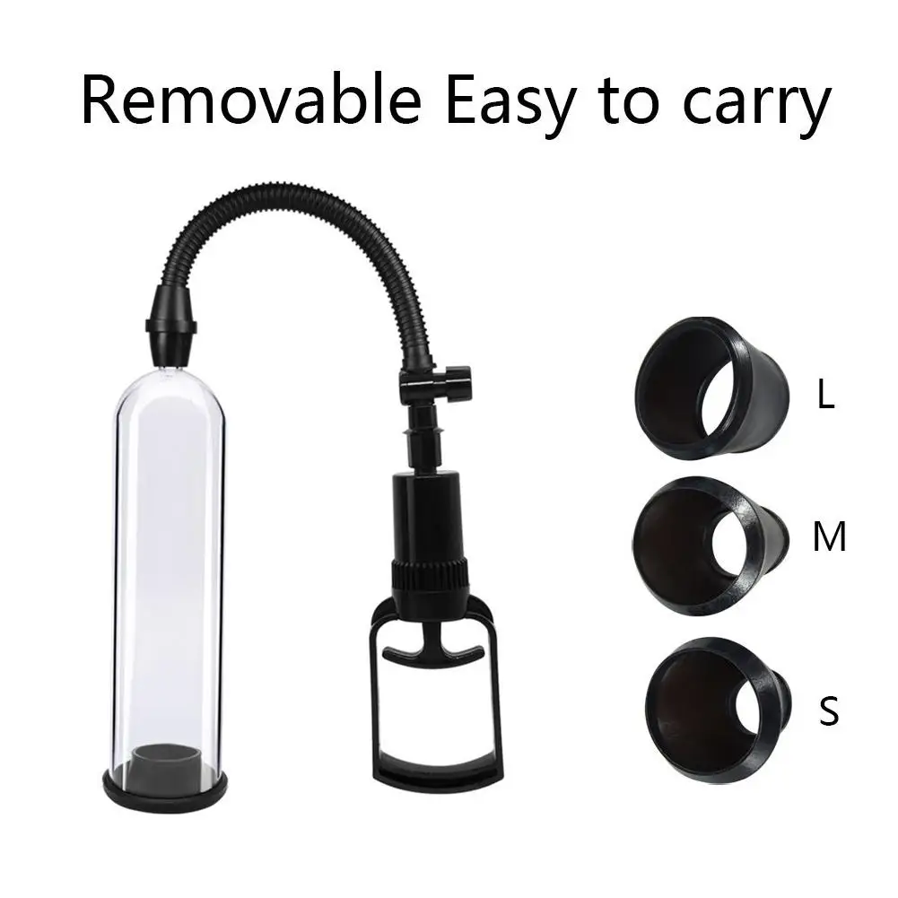 Vacuum Penis Pump Strengthen Manual Penis Enlarger Booster Extender Device With 3 Sizes Suction Sleeves