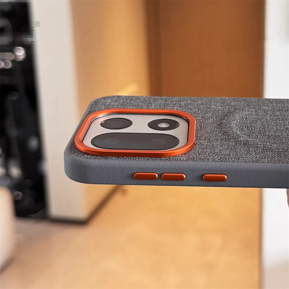 Luxuriöse Magnetische PU-Leder-Stofftextur-Schutzhülle für OnePlus 15 15R 13 13R 1+Turbo 6 6V Kabelloses Laden Stoßfeste Abdeckung – Detail 6
