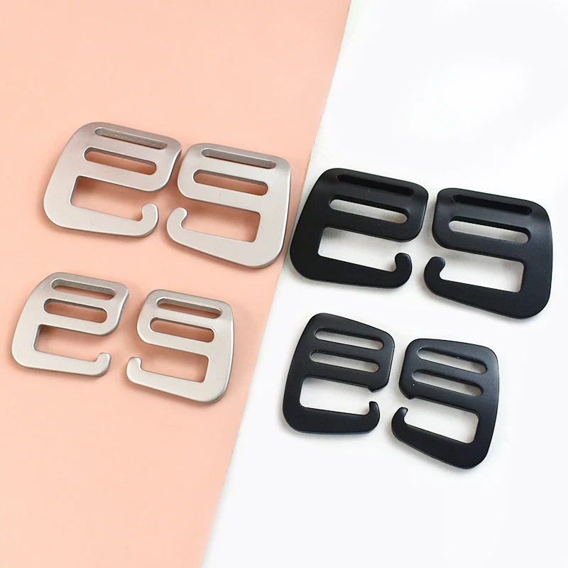 2/5/10Pairs G Hook Metal Buckles 20/25mm Backpack Bags Clasp Tri-Glide Webbing Strap Adjust Buckle DIY Hardware Accessories