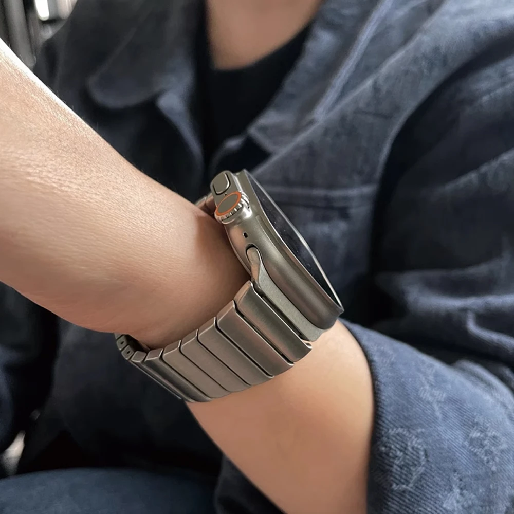 Cinturino in acciaio inossidabile per Apple Watch Ultra 2 49mm 10 46mm 9 8 7 6 5 4 Bracciale a maglie di lusso per IWatch 45mm 44mm Business Correa