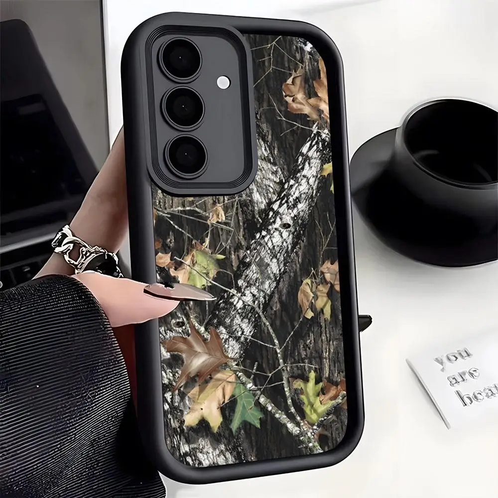Hirschjagd-Tarnmuster Handyhülle für Samsung S25 Ultra S24 Fe S23 S22 S23 A55 A54 A53 A35 A15 A16 A52 A25 Weiche TPU-Hülle