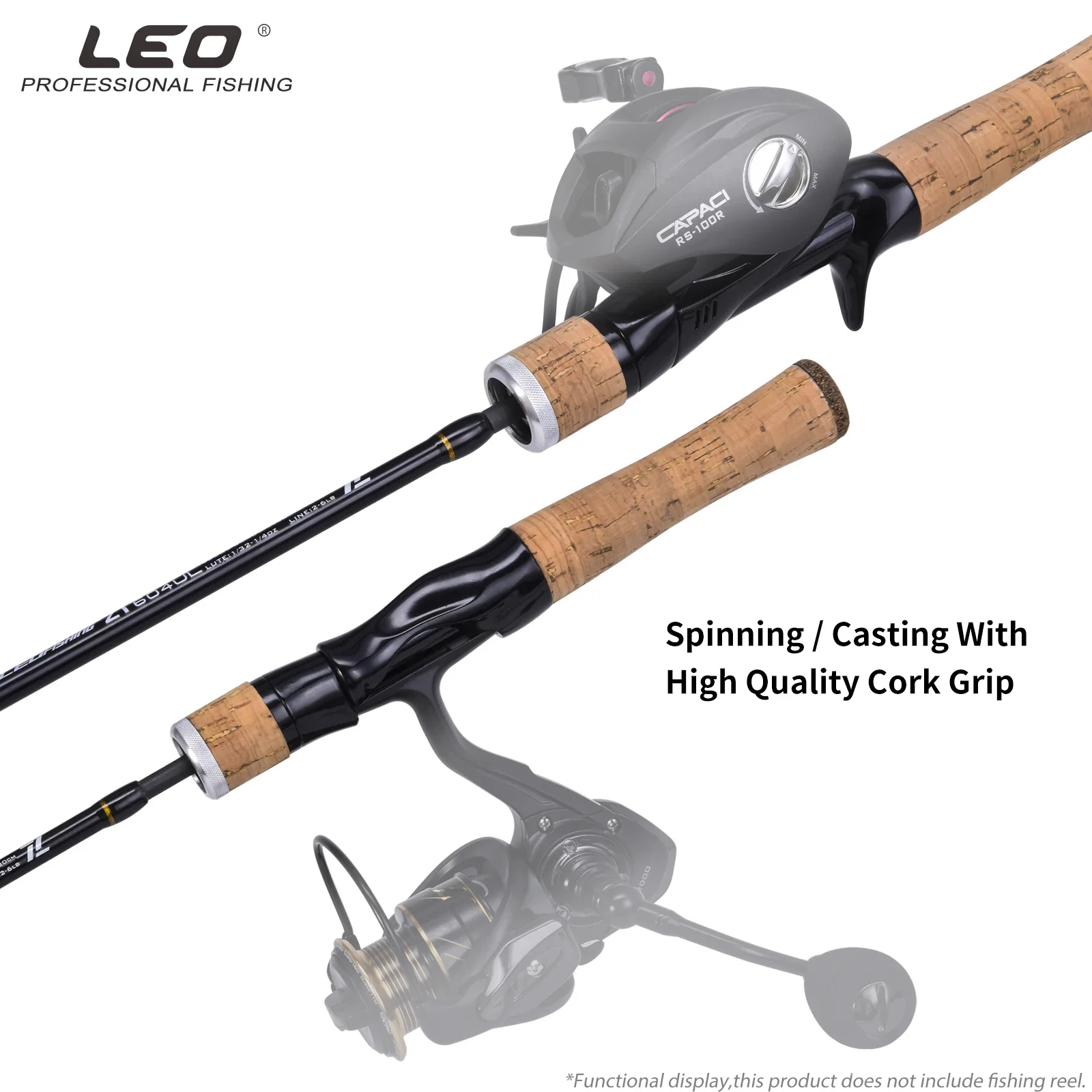 LEOFISHING Ultralight Carbon Lure Spinning Casting Fishing Rod UL