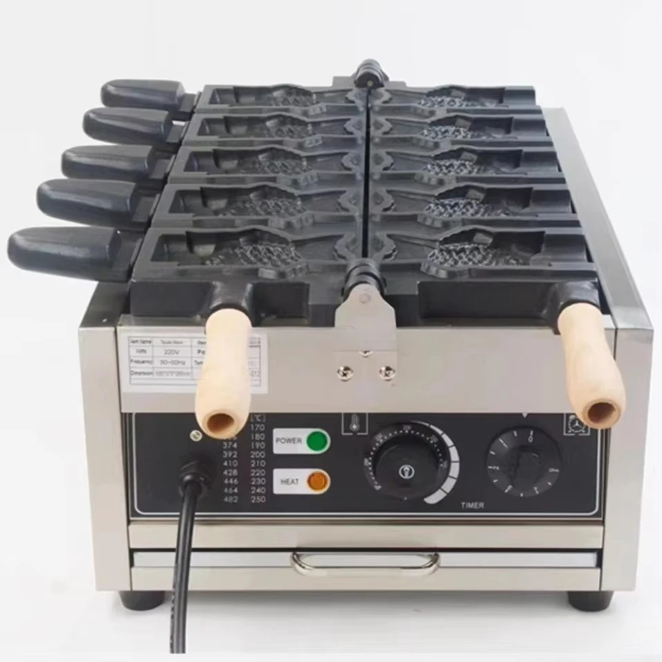 فرن كهربائي تجاري آلة الآيس كريم فتح الفم الآيس كريم الأسماك Taiyaki آلة صانع الوافل