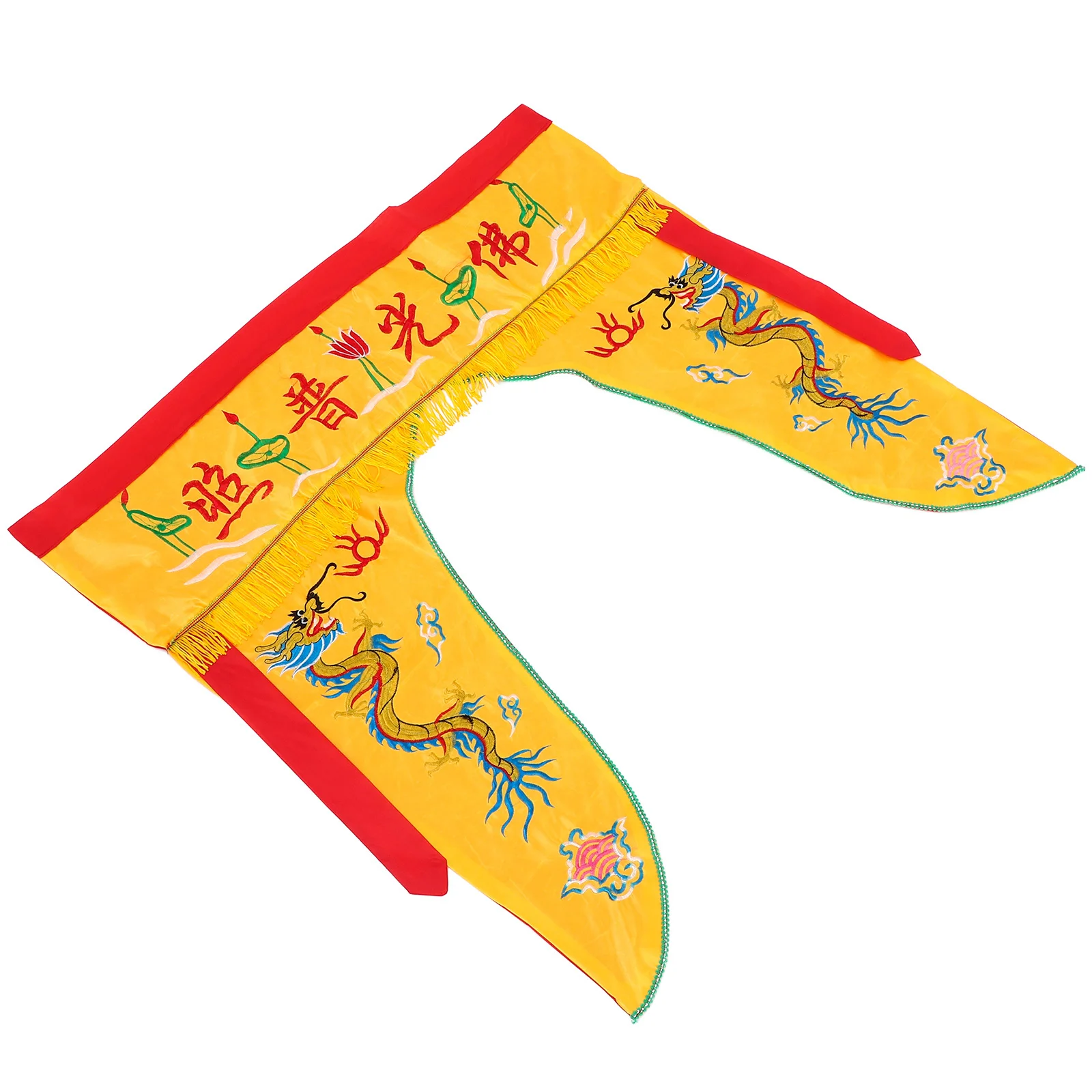 

Buddhist Dragon Cloth Tent Classic Embroidered Temple Curtain Decorative Wall Hanging Cover Buddhist Embroidery Cloth