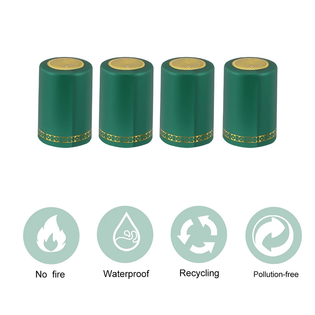 

200 Pcs Bottle Heat Shrink Cap Sealing Wrap Seals Capsule Lid Cover Plastic Decoration Sealed Protection