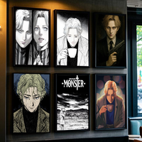 1pc Monster Comics Anime Johan Liebert Poster Self-adhesive Postera Painting Print Aesthetic Pictures Home Room Decor