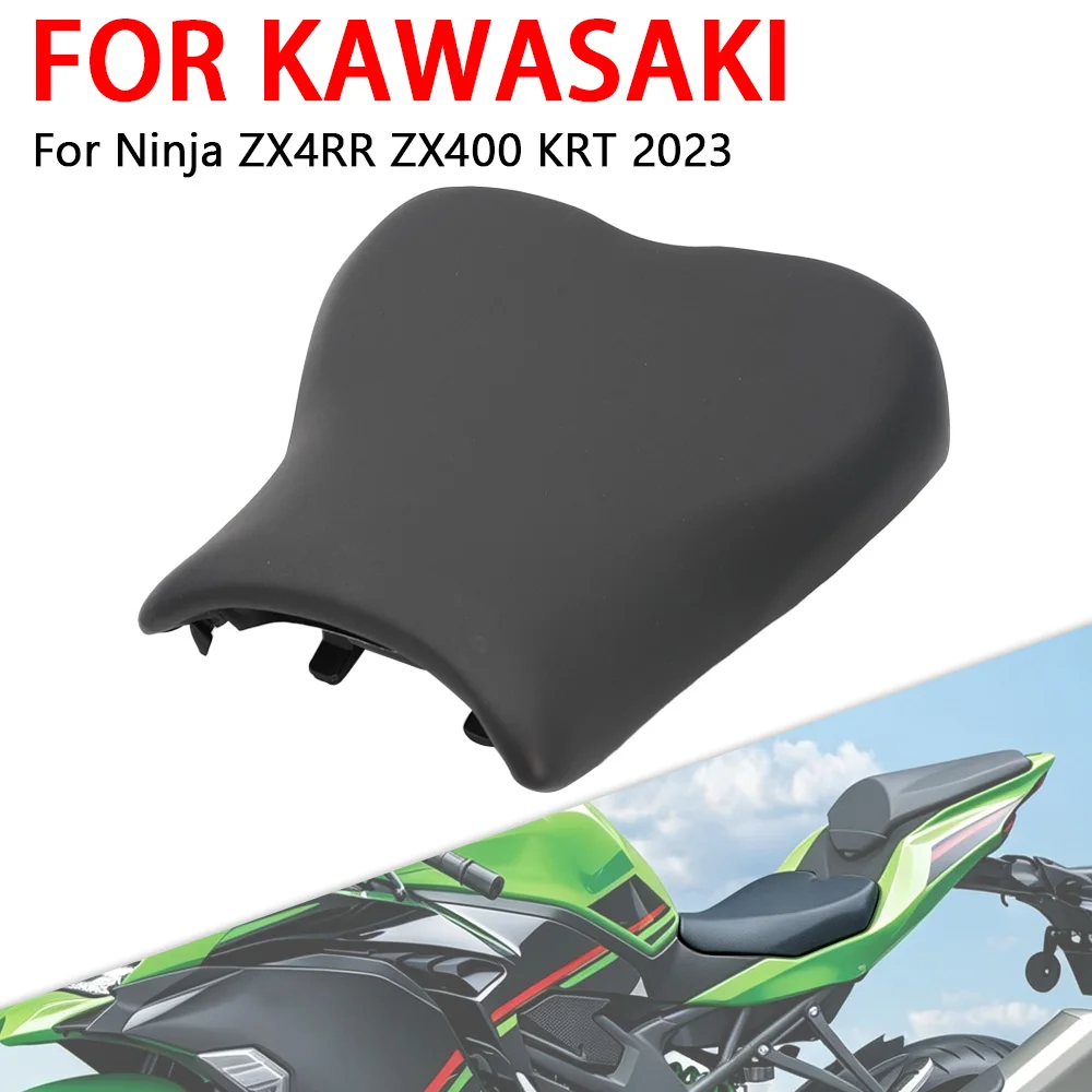 For Kawasaki Ninja ZX4RR ZX 4RR ZX400 400 KRT 2023 Rider Seat Motorcycle Accessories Front Driver Seat Cushion PU Leather Black