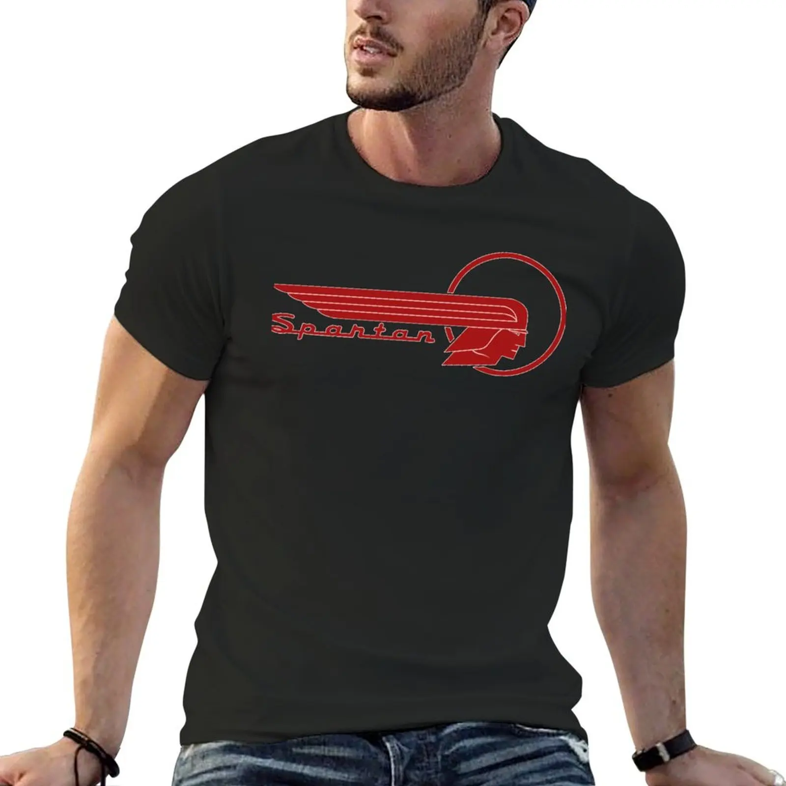 Spartan Trailer Company, Caravan, Camp Trailer, Airstream, Logo, Vintage T-Shirt blacks shirts graphic anime shirts men