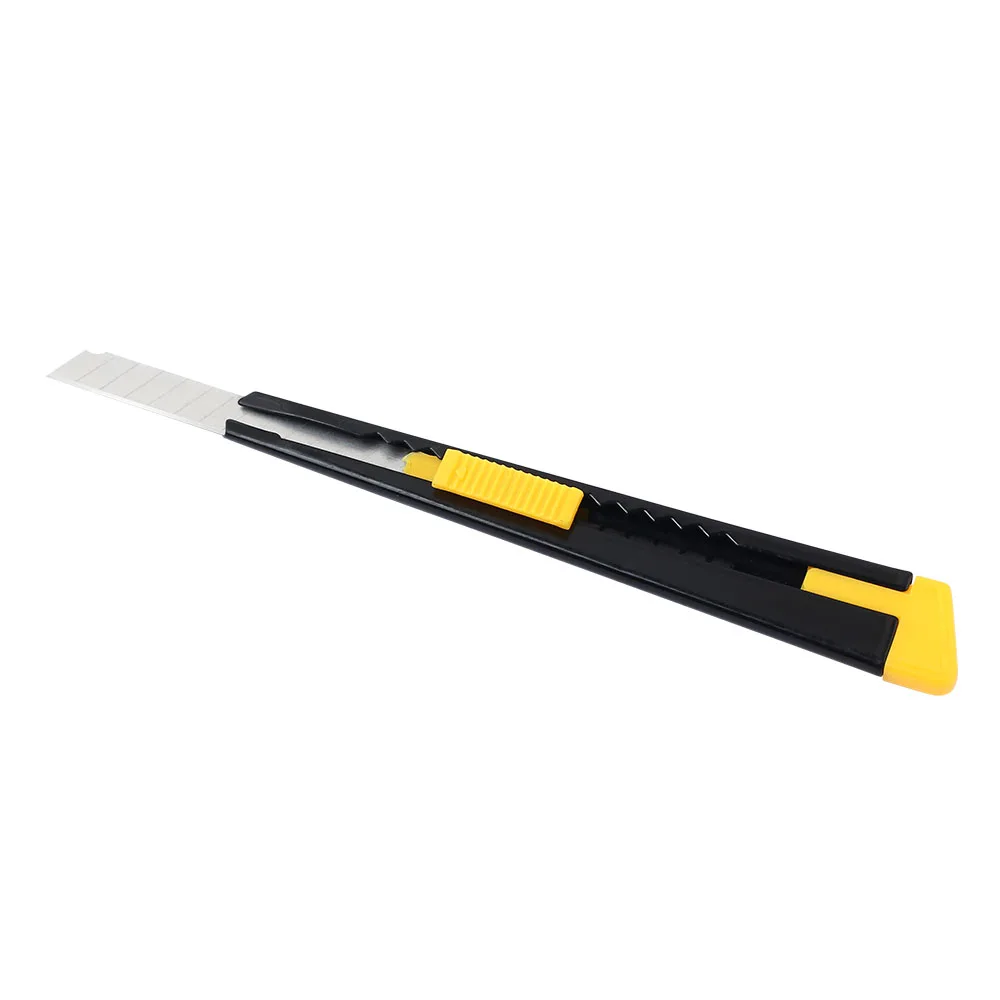 Utility Knife 9mm Snap Off Blade Paper Cutter Box Opener High Carbon Steel Art Metal Pocket Knifes Self-Locking Stationery Tool