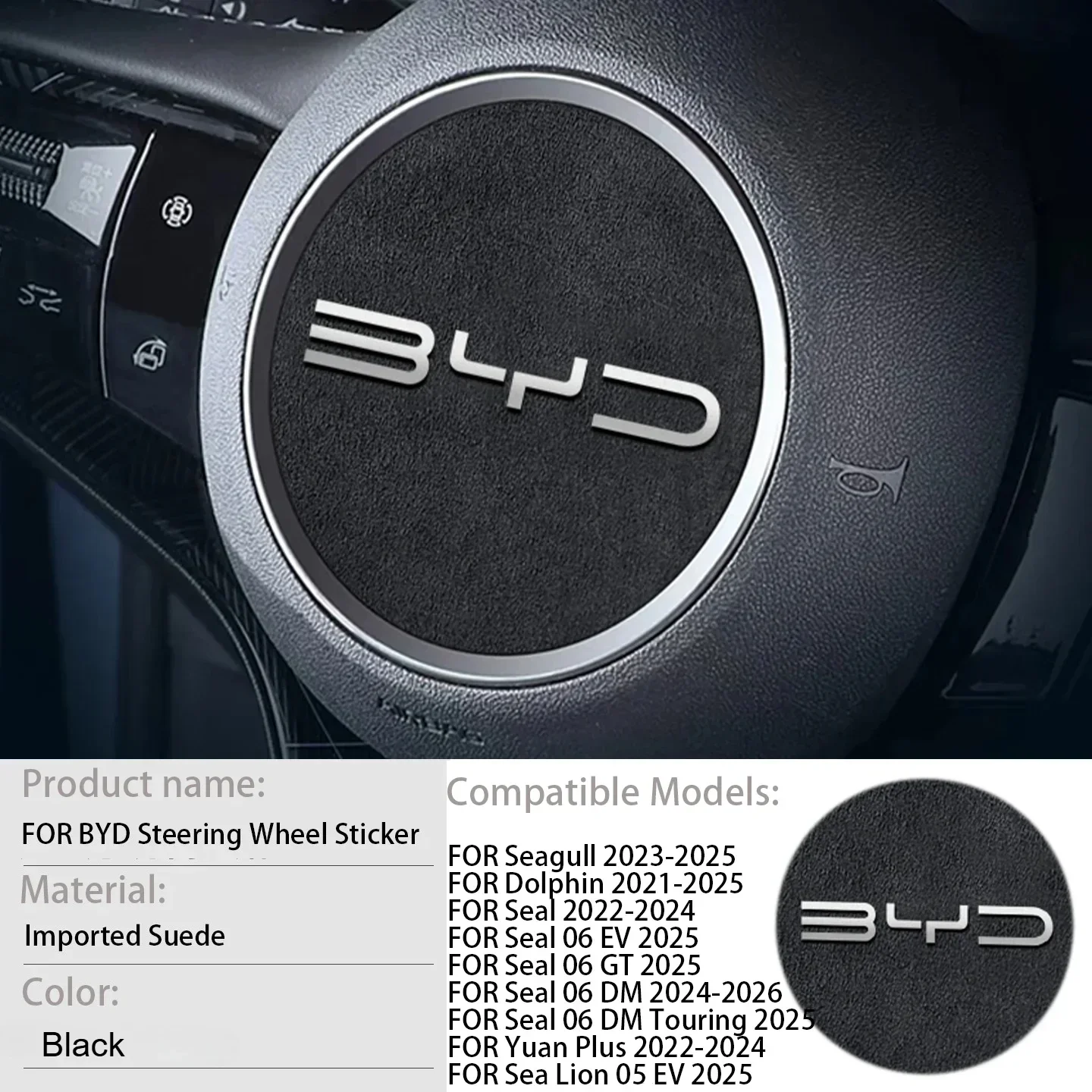 Für BYD Alle Serien Auto-Lenkrad-Aufkleber für Seal U 6 Dolphin Surf Sealion 5 6 7 ATTO3 ATTO2 Yuan Anti-Kratz-Zubehör – Detail 10