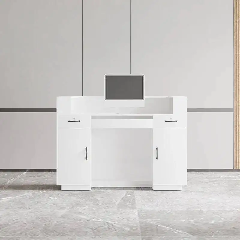 

Storage Beauty Desks Reception Glamour Trendy Salon Display Reception Desks Small Counter Mostrador Negocio Commercial Furniture