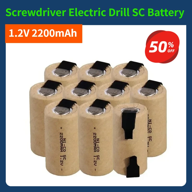 

For Screwdriver Electric Drill SC Battery 1.2V 2200mAh Ni-Cd Rechargeable Battey