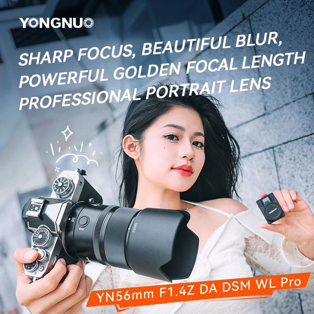 

YONGNUO YN56mm F1.4Z DA DSM WL Pro Auto Focus APS-C Lens for Nikon Z Mount Mirrorless Cameras Z30 Z50 Zfc