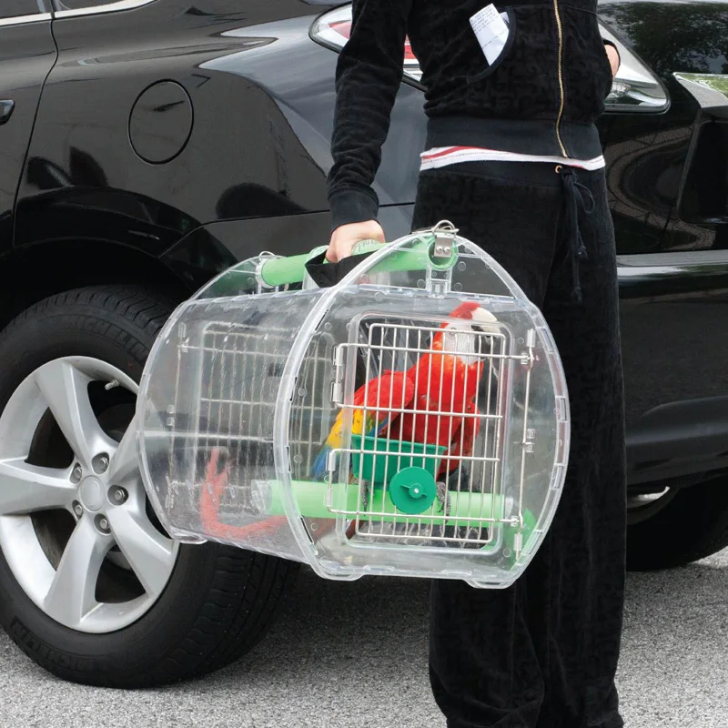 

CAITEC Parrot Bird Carrier Portable Cage Tough Durable Bite Resistant Suitable for Large Size Parrots