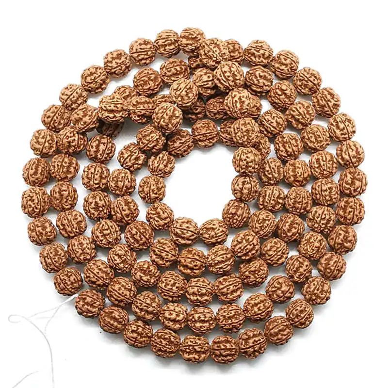 100% Real Big Rudraksha Bodhi Beads Strand 12mm 13mm 14mm 15mm 16mm view 5