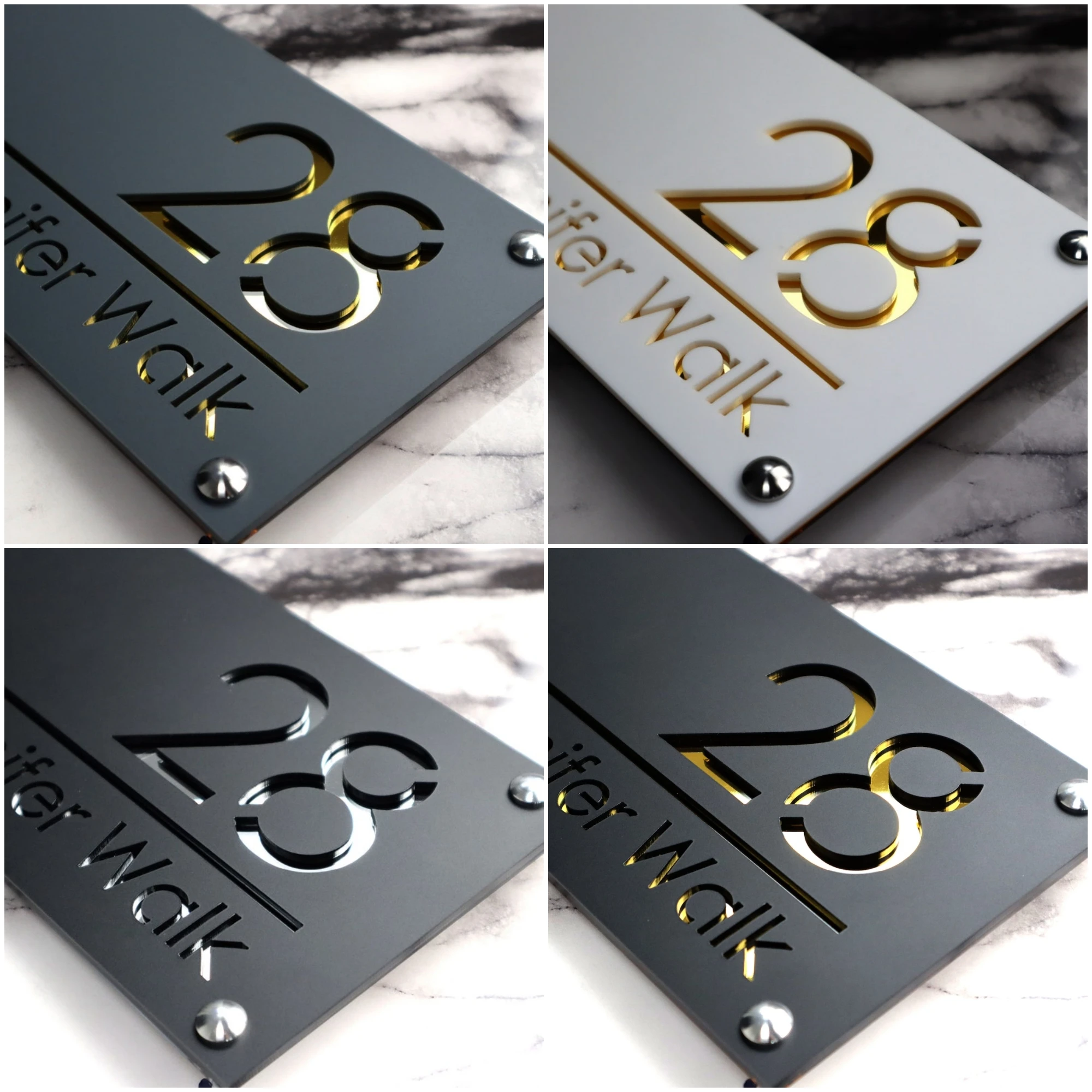 

Contemporary House Wall Plaque, Custom 3D Suspended Acrylic Door Sign, Modern Laser Cut Address Marker for Home or Office Decor