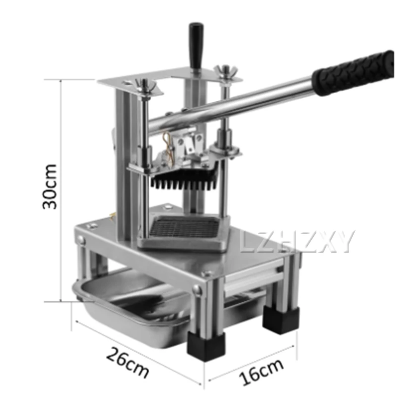 French Fries Cutter Commercial Vegetable Fruit Slicer Dicer With 3 Stainless Steel Blades Potatoes Carrots Cucumbers