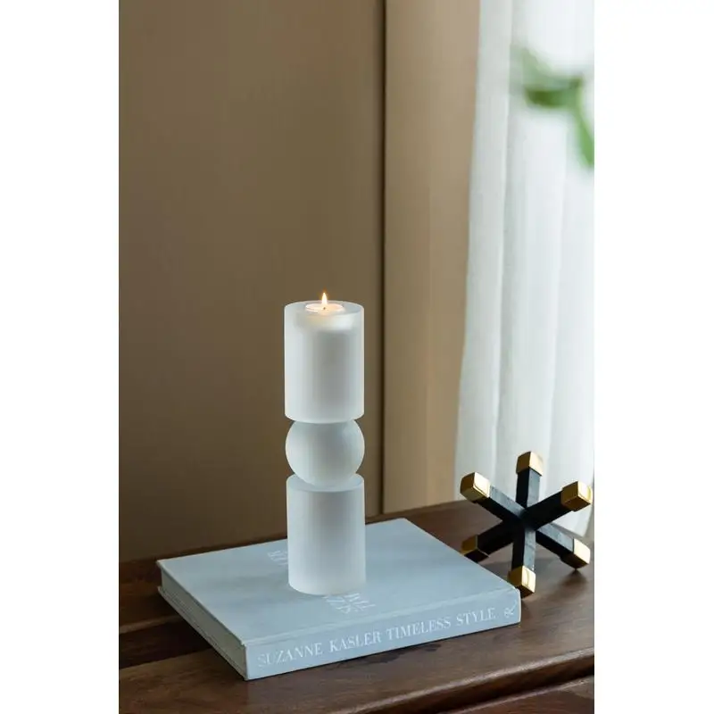 

D3.1x11" Medium Glass Candle Holder - Elegant Home Decor for Candles, Stylish Design, Ideal for Living Room, Bedroom, or Events