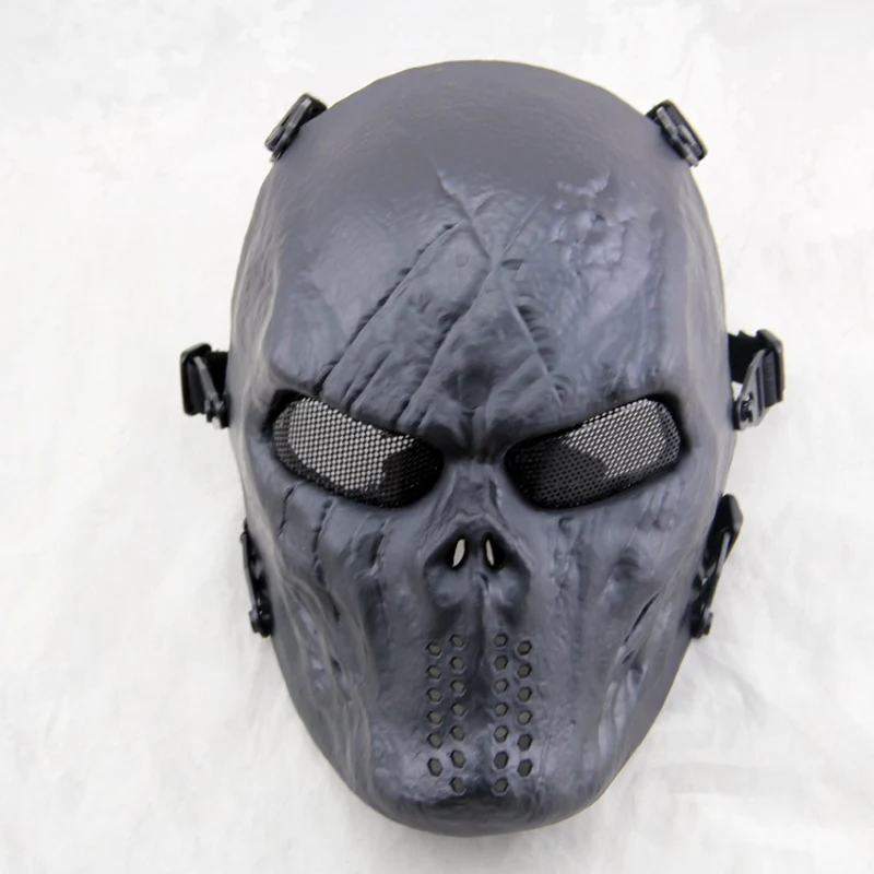 Black God Airsoft Paintball Skull Full Face Protection Mask for Outdoor Wargame Tactical Gear CS War