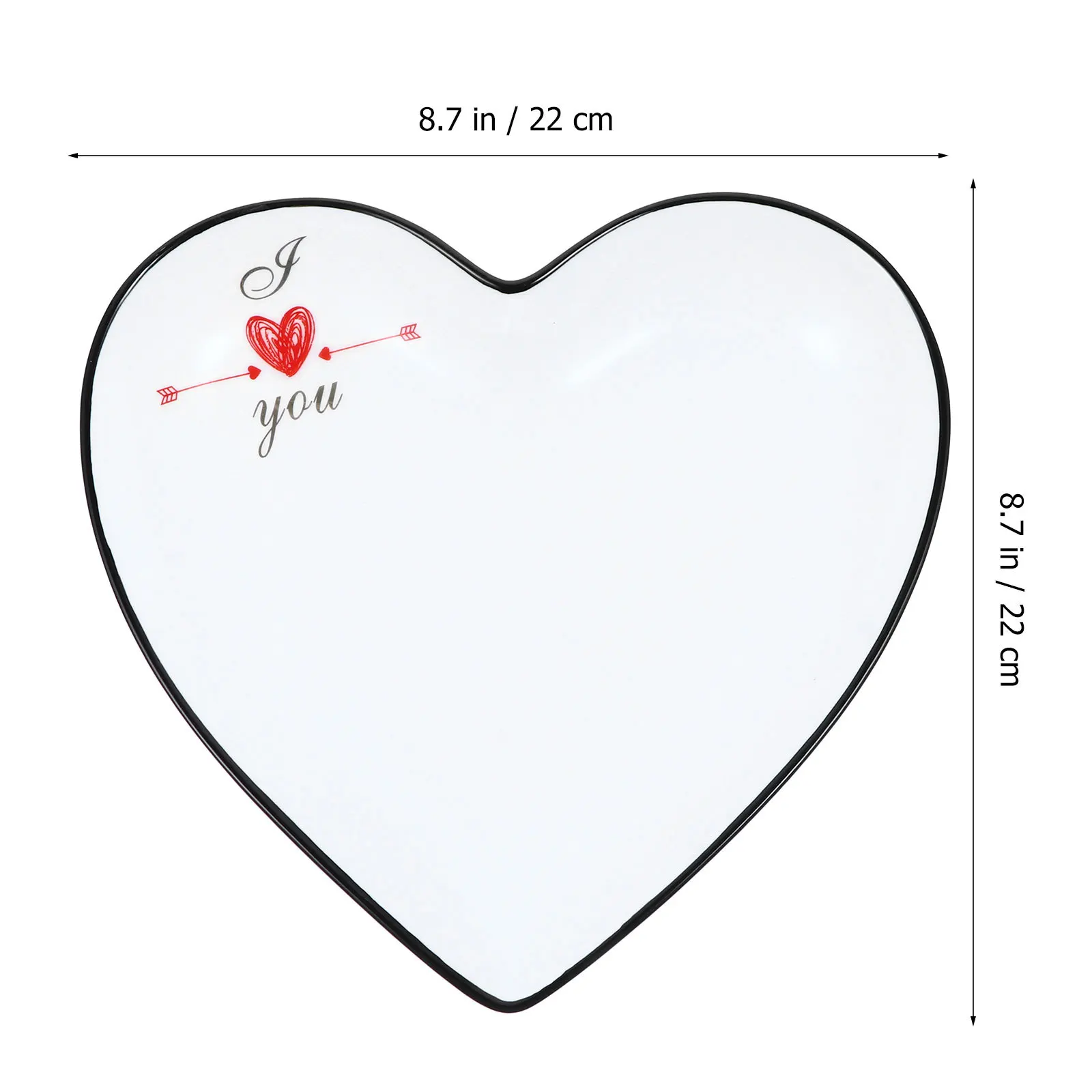 1Pcs Heart Ceramic Tray Creative Jewelry Storage Plate Dessert Display Candy Cupcake Snack Party Supplies Jewelry Plate
