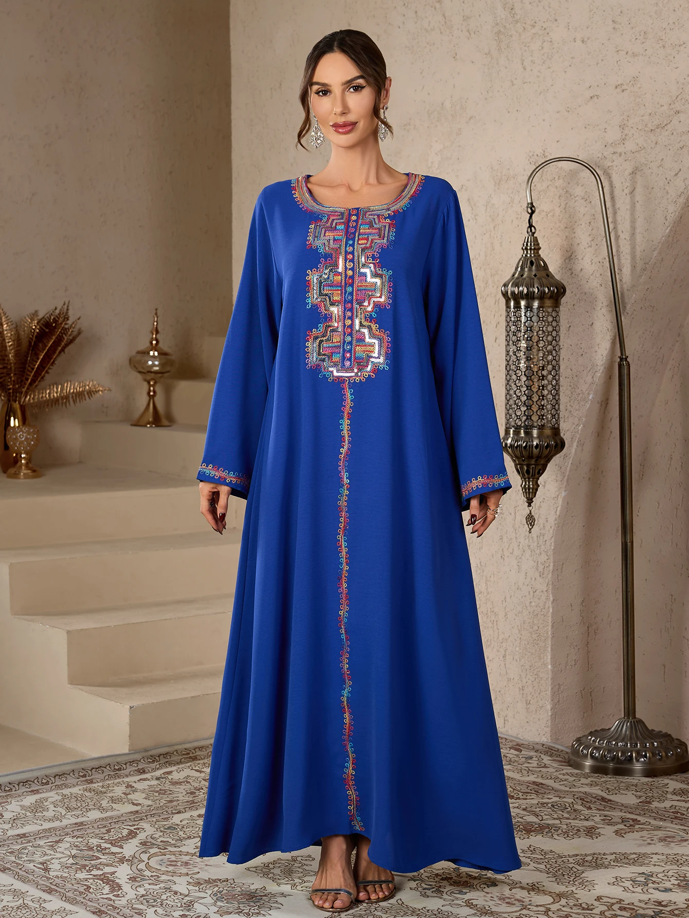 Colorful Embroidered Modest Abaya Dress product image from Kayea’s Collections