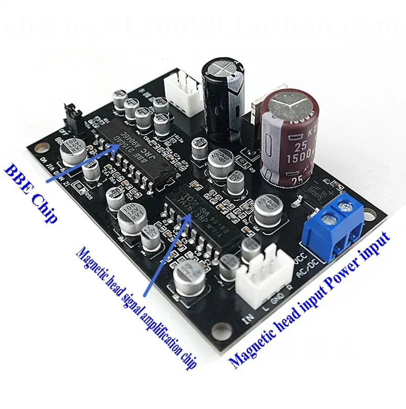 Placa de preamplificador de cabezal magnético con cubierta de unidad de cinta TA7668 con Audio JRC2150 BBE nuevo