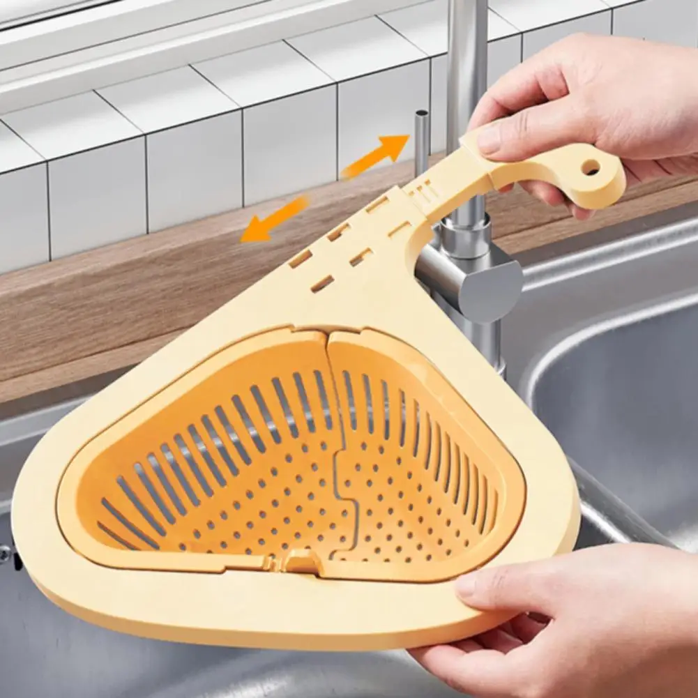 

Adjustable Hanging Sink Strainer Basket Kitchen Garbage Filter Basket Press-to-Open Food Catcher For Kitchen Drain