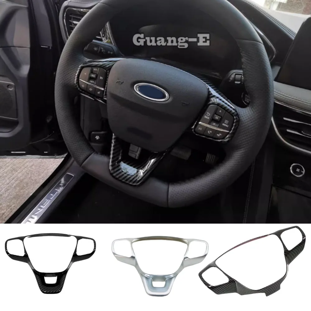 Auto-Lenkradabdeckung ABS-Verkleidung für Ford Escape/Kuga 2020 2021 2022 2023 2024 Dekorationsrahmen Auto-Innenausstattung Zubehör