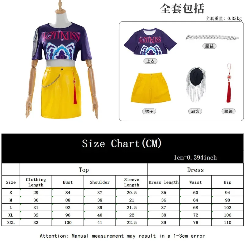 CyKpop شيطان الصيادين تأثيري ازياء شعر مستعار أنيمي فيلم هنتركس رومي زوي ميرا مجموعة كاملة هالوين زي حفلة هدية عيد ميلاد