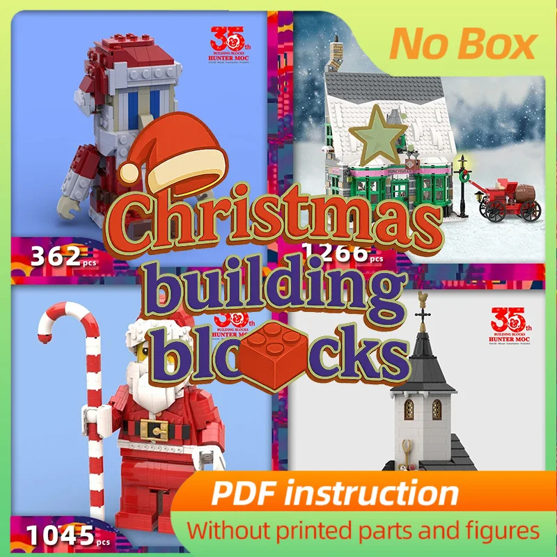 

With Vacation House, Xmas Train & Santa Puzzle - Adult Edition 2025 Christmas Building Blocks