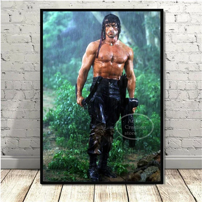 Rambo First Blood Poster Classic Movie Canvas Painting Pictures and Prints Pictures for Modern Living Room Wall Art Home Decor