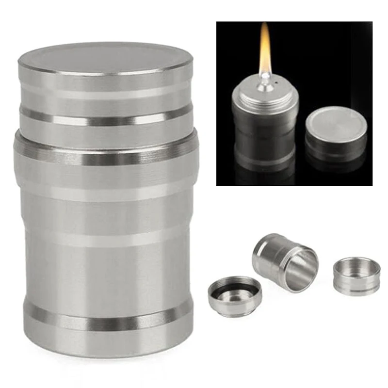 Draagbare Metalen Mini Alcohol Lamp Lab Apparatuur Verwarming Camping Voor Outdoor Reizen Zonder Wandelen Alcohol Kachels Vloeibare Survival