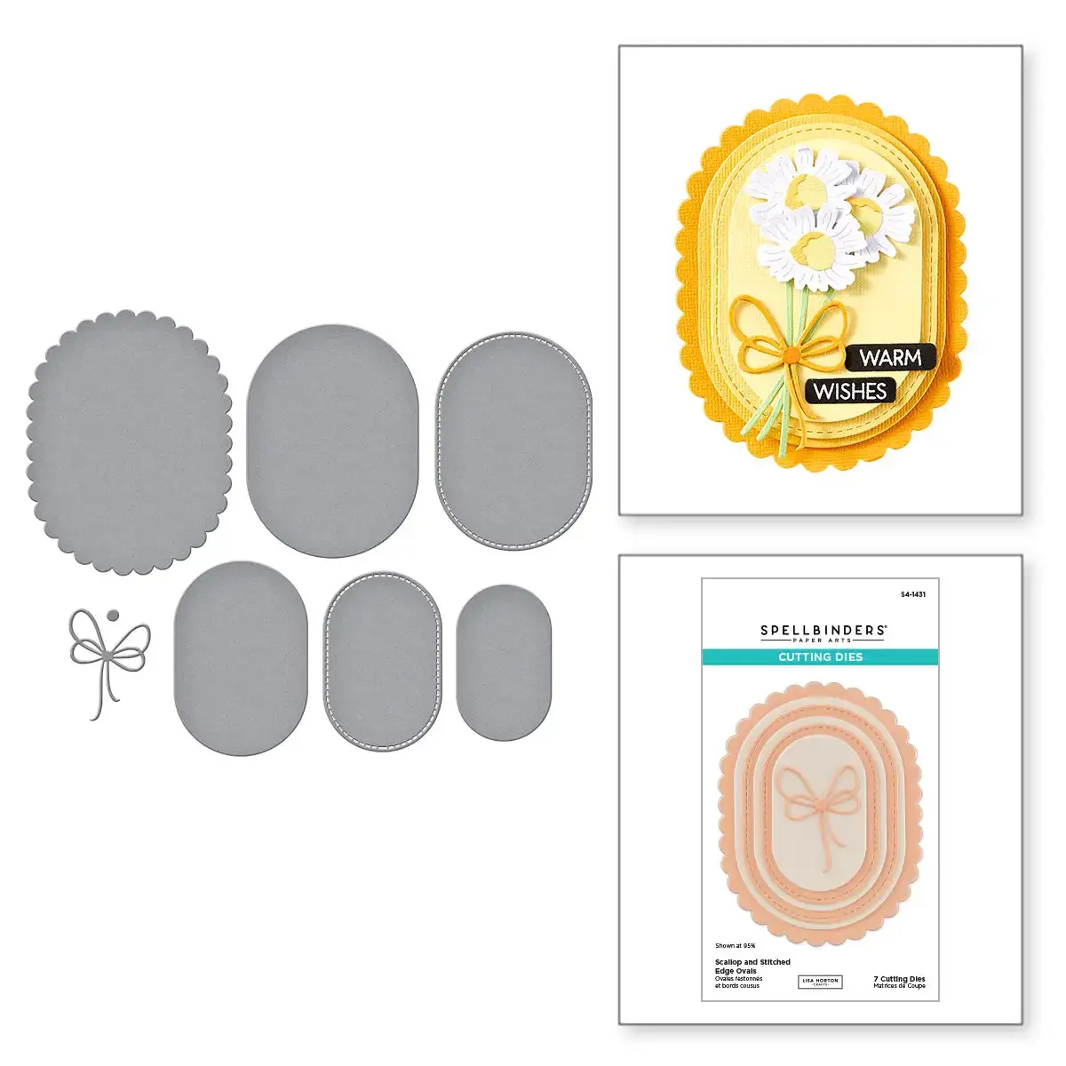 

Scallop and Stitched Edge Ovals 2025 NEW Cutting Dies Scrapbook Diary Decoration Embossing Template DIY Greeting Card Handmade