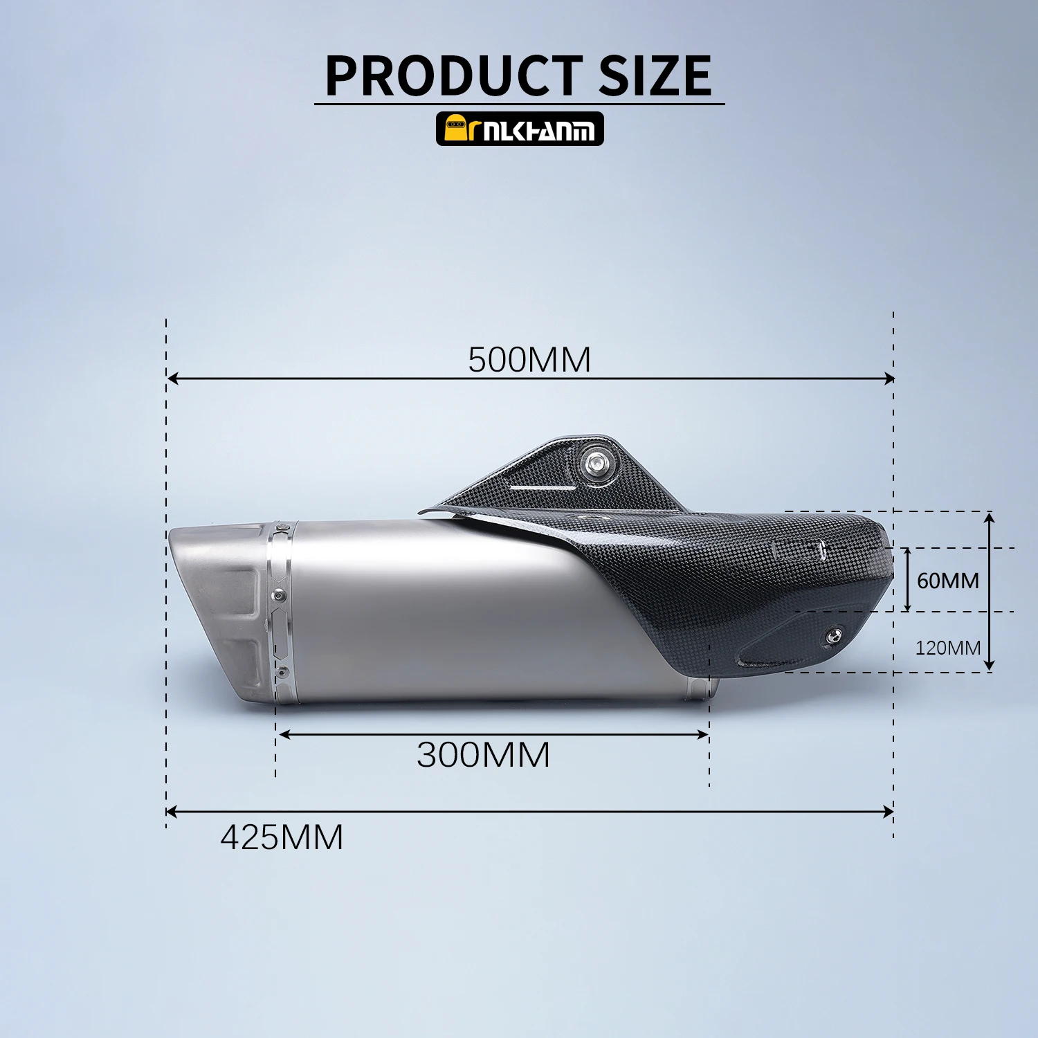 لتعديل نظام عادم الدراجة النارية YZF R1/R1M AK Ti. كاتم صوت سبيكة أصلية 54 مم لياماها YZF R1/R1M