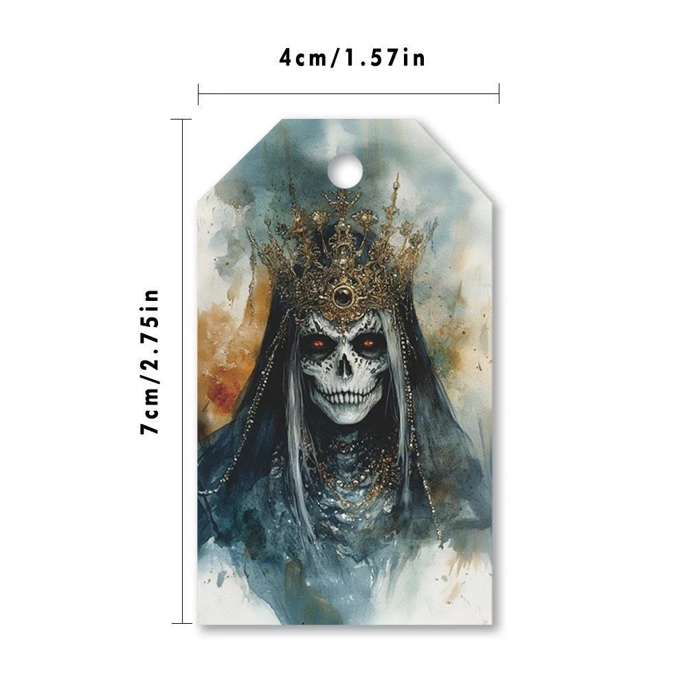 40pcs Gothic Dark Vintage Tag,Death Aesthetic,Gift Labels, Party Decorations,Handmade Packaging Accents,Greeting Cards,Hemp Rope