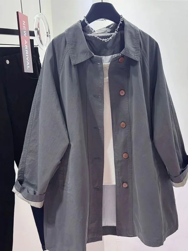 

Мужская ветровка средней длины, очень большой размер, 300 пу, модная, весна-осень, новая, свободная, универсальная, топ